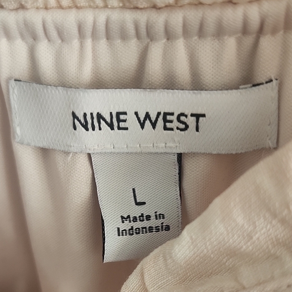 Nine West Cream Smocked Ruffled Mini Dress - Picture 2 of 6